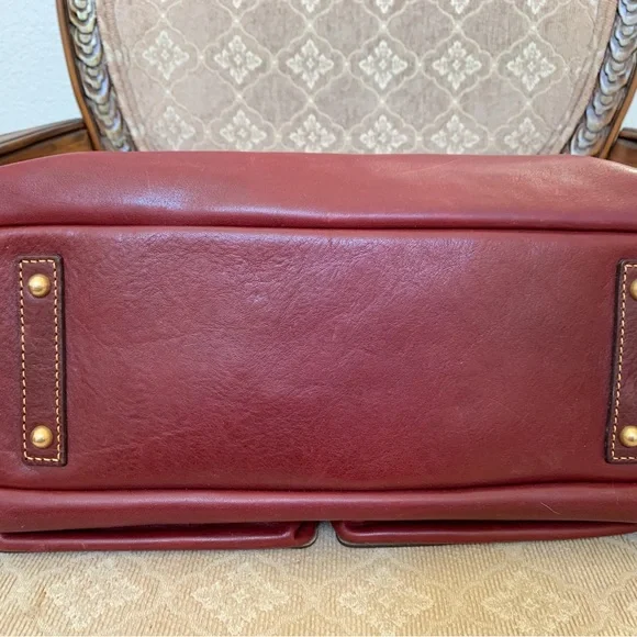 Dooney & Bourke Burgundy Florentine Leather Shoulder Bag - Picture 4 of 10
